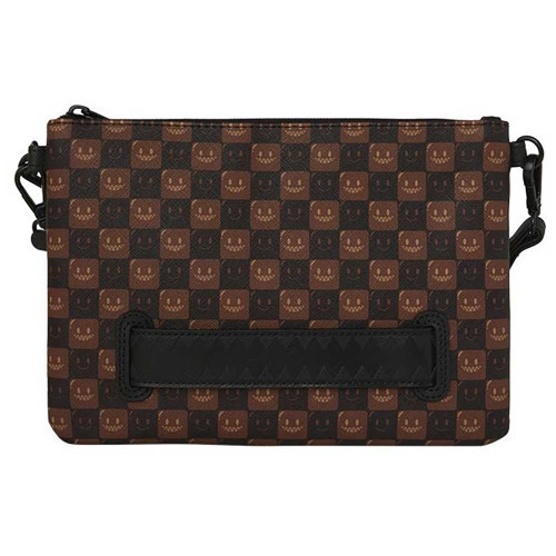 Sprayground Τσαντάκι ώμου Sharks In Paris WTF Bubble Brown Check Crossover Clutch